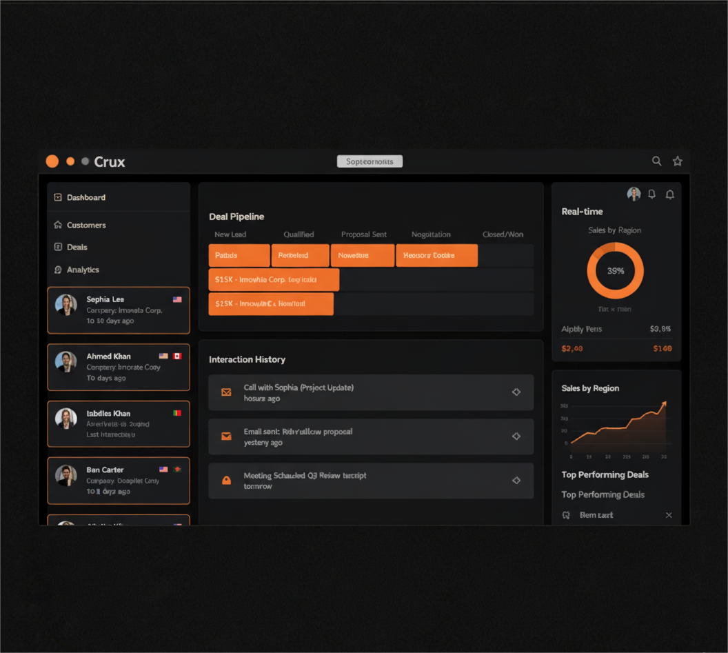 Crux CRM Dashboard
